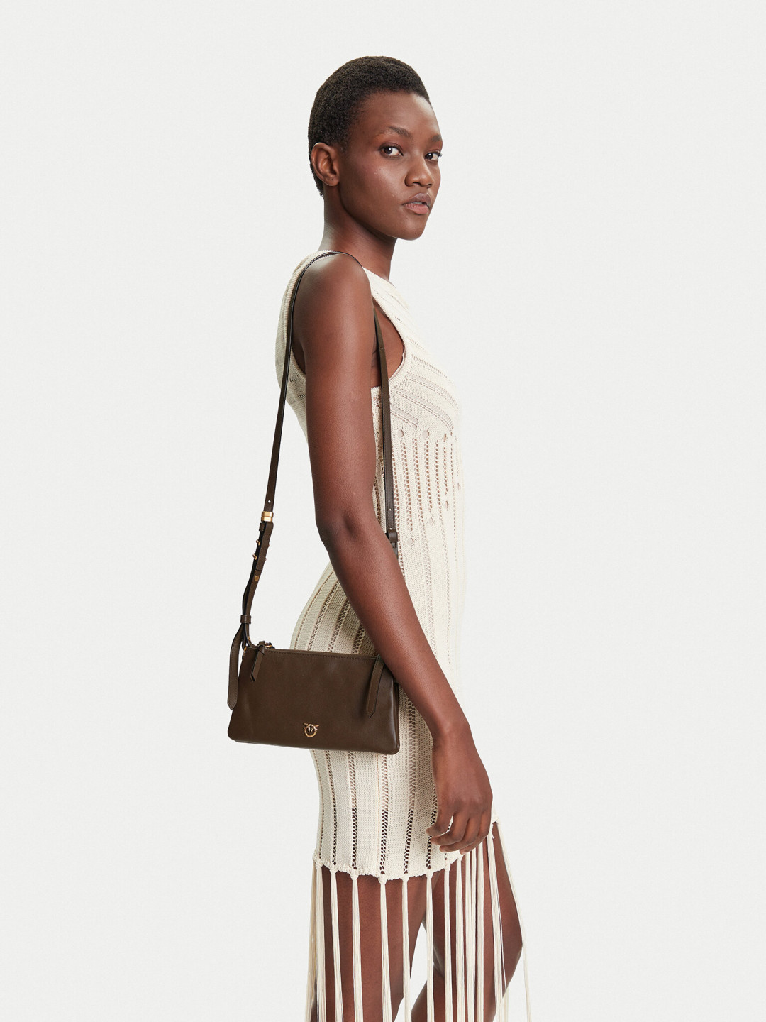 PINKO Kabelka Double Mini Al 25-26 PLTT 105359 A0QO Hnědá